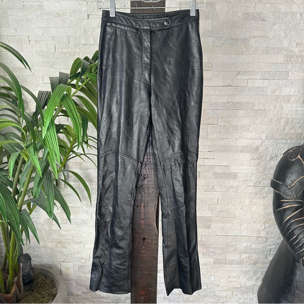 Wilson’s Maxima Leather Moto Lined Motorcycle Festival Goth Pants Size 2